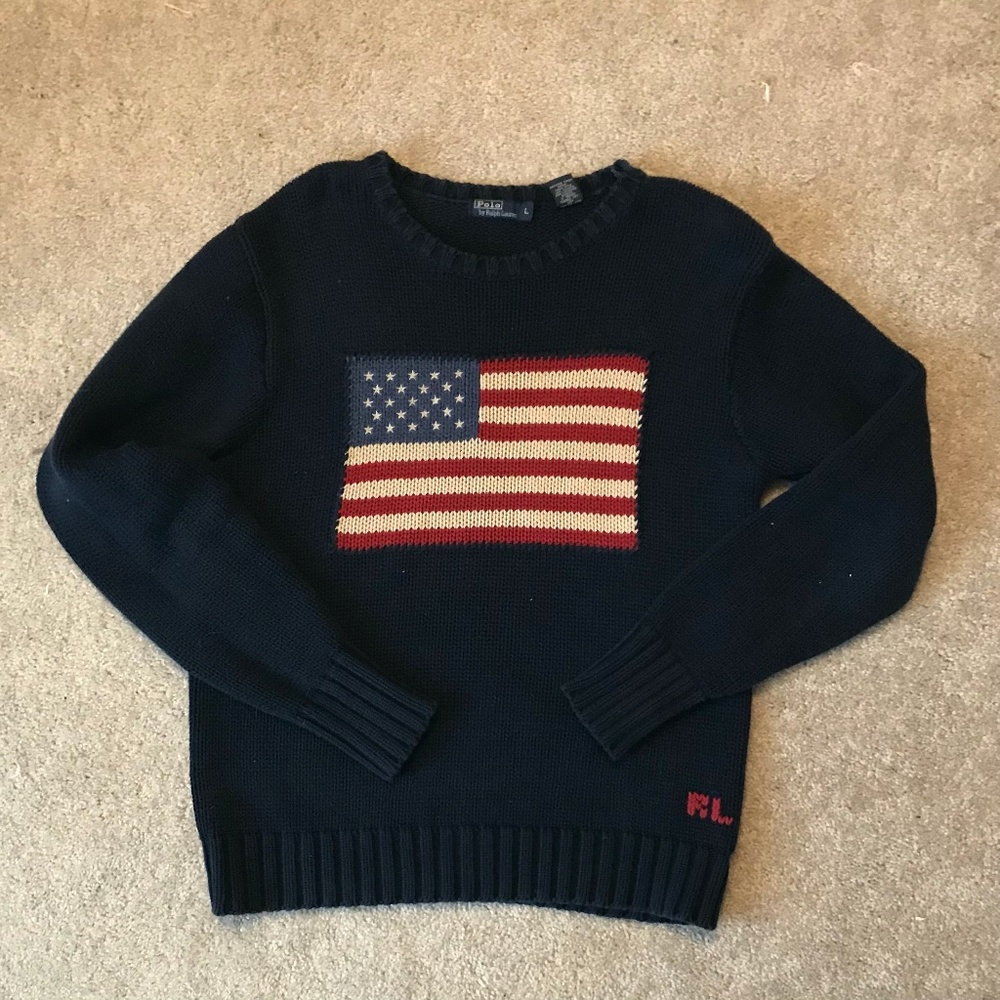 Ralph Lauren American Flag Sweater